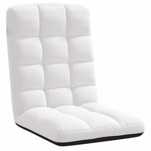 vidaXL Silla de suelo plegable de tela blanca 71x51x62 cm