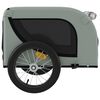 vidaXL Remolque de bicicleta mascotas hierro tela Oxford gris negro