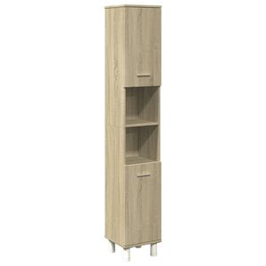 vidaXL Armario de ba&ntilde;o madera ingenier&iacute;a roble Sonoma 30,5x30x179 cm