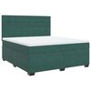 vidaXL Cama box spring con colch&oacute;n terciopelo verde oscuro 180x200 cm