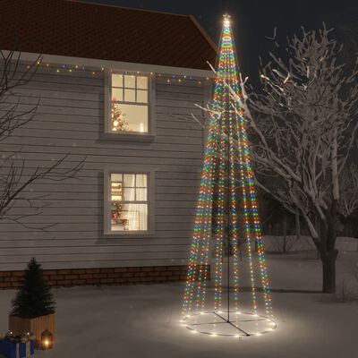 vidaXL Árbol de Navidad cónico 1134 LED de colores 230x800 cm