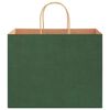 vidaXL Bolsas de papel con asas 250 uds verde 32x22x24 cm