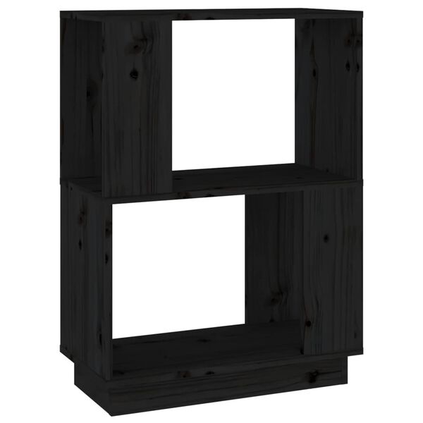 vidaXL Estanter&iacute;a/divisor de espacios madera pino negro 51x25x70 cm