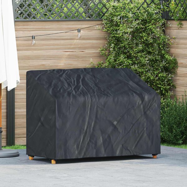 vidaXL Funda para banco de jardín Negro 134 x 70 x 65 / 94 cm Tela 420D