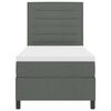 vidaXL Cama tipo Box Spring con colch&oacute;n Gris oscuro 80 x 200 cm tela