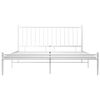 vidaXL Estructura de cama sin colchón metal blanco 180x200 cm