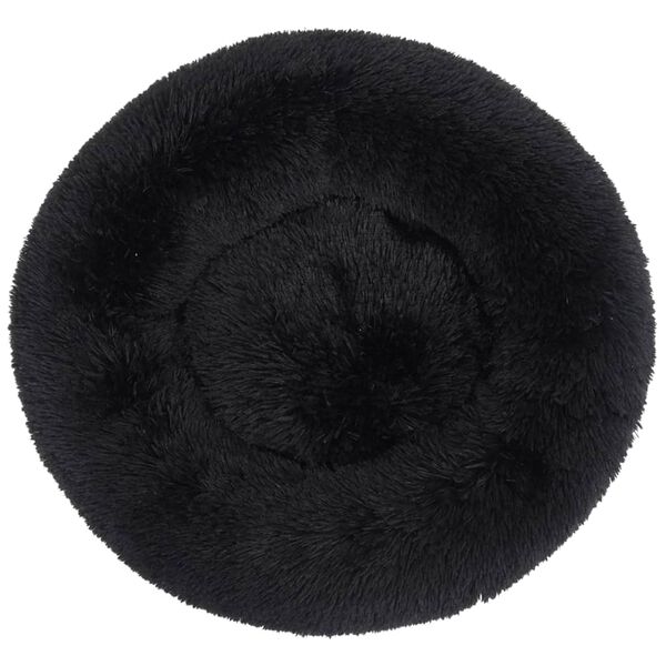 vidaXL Coj&iacute;n lavable para perros y gatos felpa negro 90x90x16 cm