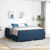 vidaXL Estructura de cama con colch&oacute;n Azul 180 x 200 cm tela