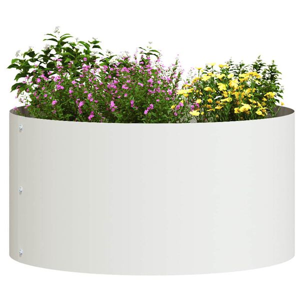 vidaXL Maceta para Jard&iacute;n Blanco 40 x 40 x 20 cm Acero