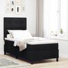 vidaXL Cama tipo Box Spring con colch&oacute;n Negro 90 x 190 cm tela