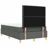 vidaXL Cama tipo Box Spring con colch&oacute;n Gris oscuro 120 x 190 cm tela