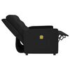 vidaXL Sill&oacute;n reclinable de masaje de 3 plazas tela negro