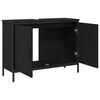 vidaXL Mueble de lavabo para ba&ntilde;o Roble Negro 80 x 30 x 60 cm