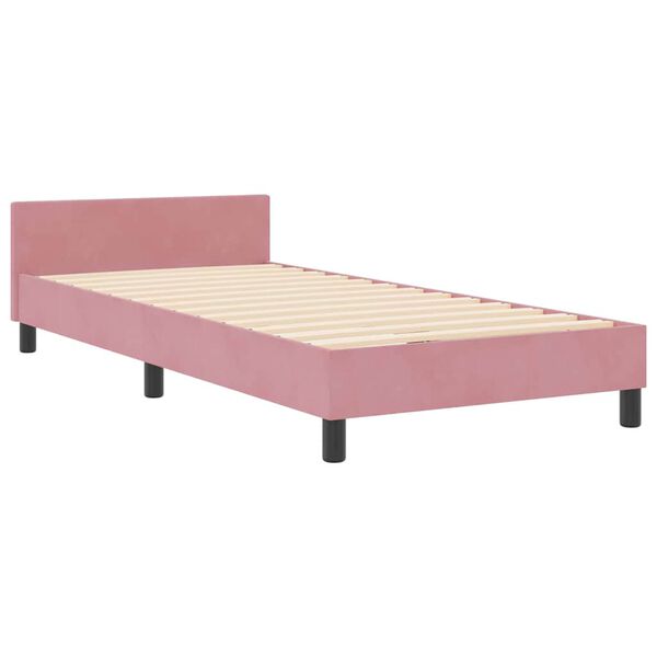 vidaXL Cama tipo Box Spring con cabecera Rosa 80 x 200 cm Terciopelo