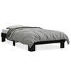 vidaXL Estructura de cama madera de ingenier&iacute;a y metal negra 75x190 cm