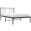 vidaXL Estructura cama sin colchón con cabecero metal negro 107x203 cm