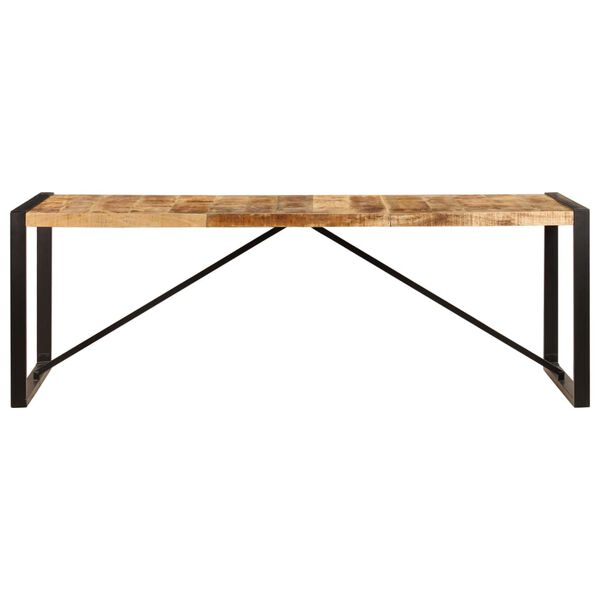 vidaXL Mesa de comedor de madera maciza de mango 220x100x75 cm