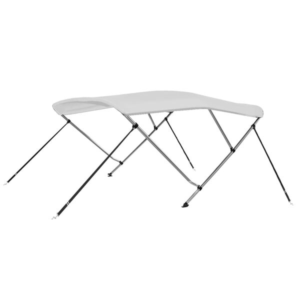 vidaXL Toldo Bimini de 3 arcos blanco 183x140x137 cm
