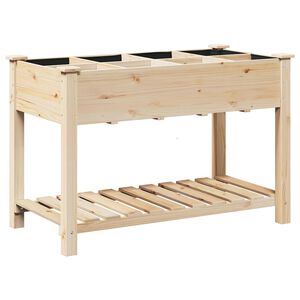 vidaXL Macetero de Jard&iacute;n con estante Beige 115 x 59 x 76,5 cm