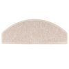 vidaXL Felpudos para escaleras 15 unidades 65x24x4 cm gris topo semicircular grande