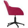 vidaXL Silla de oficina giratoria de terciopelo rojo tinto