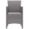 vidaXL Silla de Jard&iacute;n 2 pcs Gris Claro 53 x 49 x 85 cm Polipropileno
