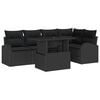 vidaXL Conjunto de sof&aacute; de jard&iacute;n 6 uds. Negro 100 x 55 x 73 cm