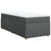 vidaXL Cama box spring con colchón tela gris oscuro 90x200 cm