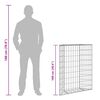 vidaXL Arriate de gaviones de trapecio acero galvanizado 80x20x100 cm