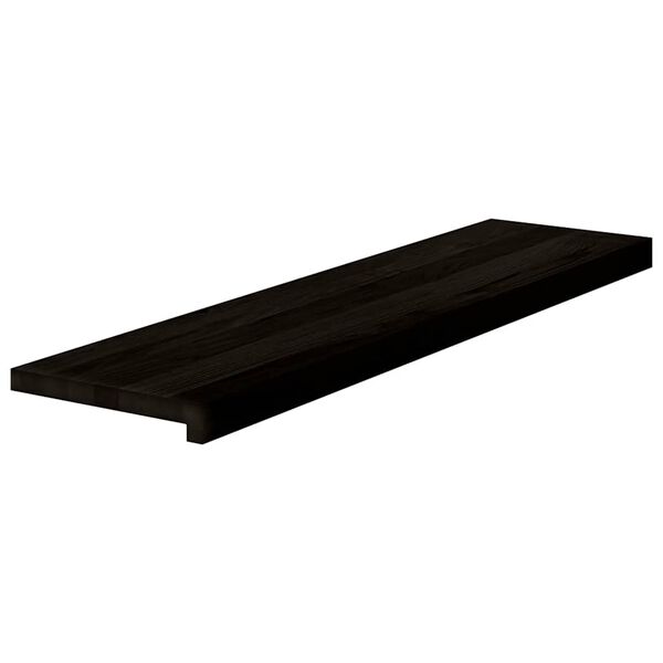 vidaXL Pelda&ntilde;os de escalera 2 uds madera maciza roble marr&oacute;n oscuro