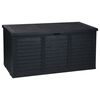 ProGarden Caja de almacenaje de jard&iacute;n con ruedas gris oscuro 300 L