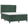 vidaXL Cama box spring con colch&oacute;n terciopelo verde oscuro 140x200 cm
