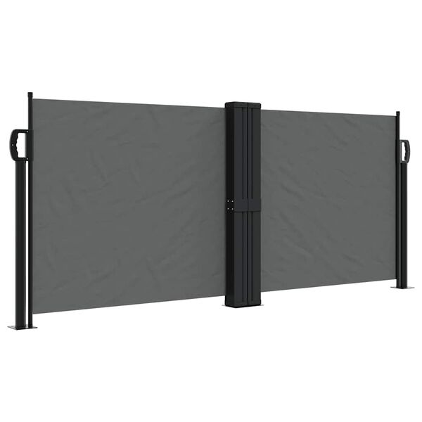 vidaXL Toldo lateral retr&aacute;ctil gris antracita 100x600 cm