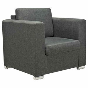 vidaXL Sill&oacute;n de tela gris oscuro