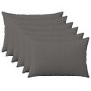 vidaXL Coj&iacute;n con almohada HEERLEN 6 uds. Gris Claro Tela