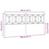 vidaXL Cabecero de repuesto de metal negro 200 cm
