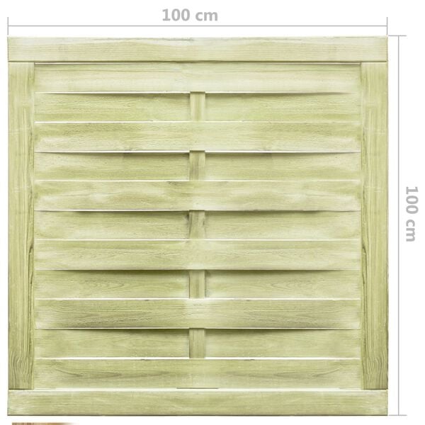 vidaXL Puerta de jardín madera de pino impregnada verde 100x100 cm