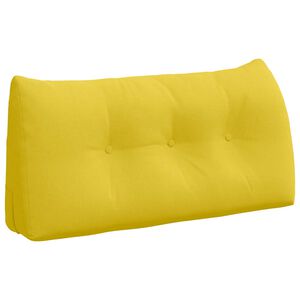 vidaXL Coj&iacute;n de Espalda Amarillo Claro 100 x 24 x 50 cm tela