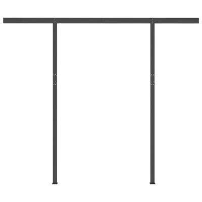 vidaXL Toldo manual retráctil con postes gris antracita 3,5x2,5 m