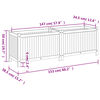 vidaXL Jardinera con forro madera maciza de acacia 153x38,5x50 cm