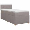 vidaXL Cama box spring con colch&oacute;n con cabecera Topo 90 x 190 cm Tela