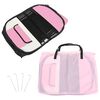 vidaXL Parque de perros plegable y bolsa transporte rosa 125x125x61cm
