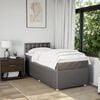 vidaXL Cama box spring con colch&oacute;n tela gris taupe 80x200 cm