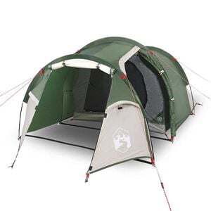 vidaXL Tienda de campa&ntilde;a t&uacute;nel para 3 personas impermeable verde