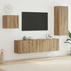 vidaXL Mueble de TV 4 pcs Roble artesanal Madera de ingenier&iacute;a