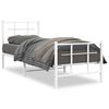 vidaXL Estructura cama sin colch&oacute;n con estribo metal blanco 80x200 cm