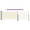 vidaXL Toldo lateral retr&aacute;ctil de jard&iacute;n color crema 80x300 cm