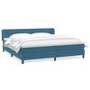 vidaXL Cama box spring con colchones terciopelo azul oscuro 180x210 cm