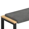 vidaXL Coj&iacute;n de banco Terciopelo Gris oscuro Profundidad 35 cm