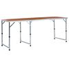 vidaXL Mesa de camping plegable de aluminio 180x60 cm
